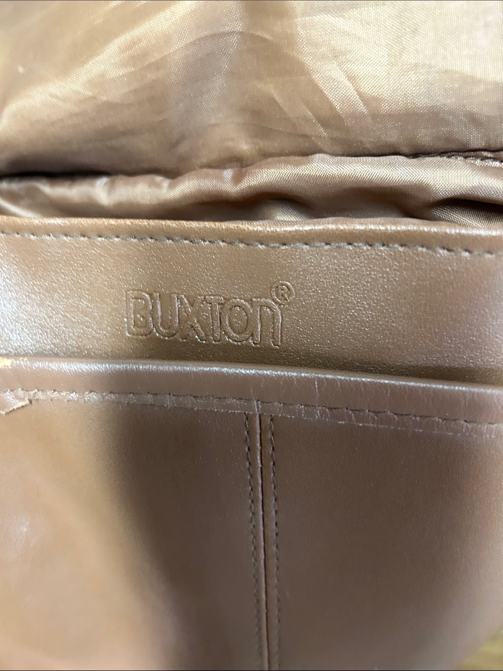 Buxton Light Brown Leather (faux I think) Cross-body